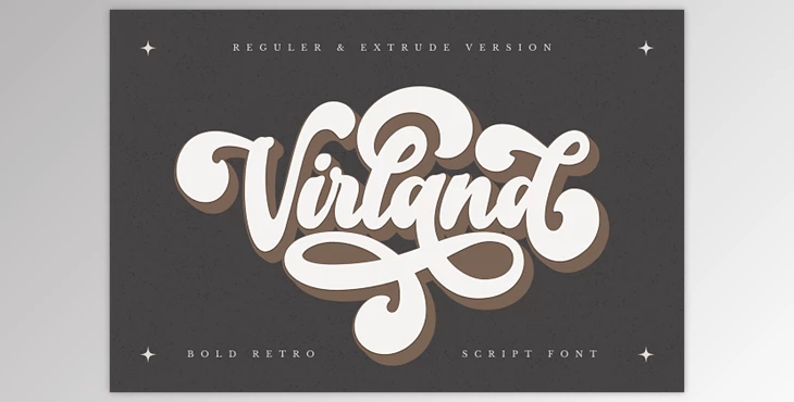 Download Virland - Bold Retro Script Font
