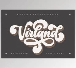 Download Virland - Bold Retro Script Font