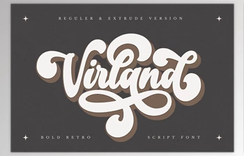 Download Virland - Bold Retro <span class='badge badge-warning'>Script</span> Font
