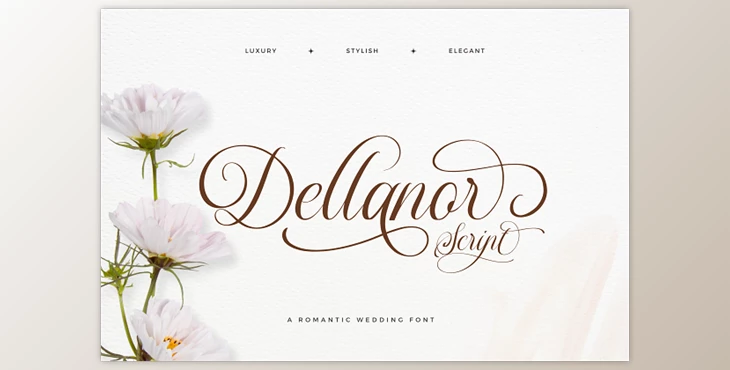 Download Dellanor Script - A Wedding Font