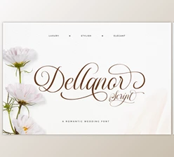 Download Dellanor Script - A Wedding Font