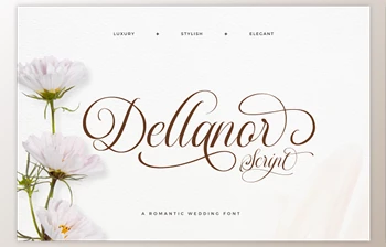 Download Dellanor <span class='badge badge-warning'>Script</span> - A Wedding Font