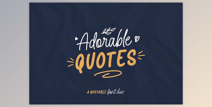 Download Adorable Quotes Font Duo