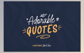 Download Adorable Quotes <span class='badge badge-warning'>Font</span> Duo