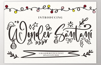 Download Wonder Santani <span class='badge badge-warning'>Script</span> Font