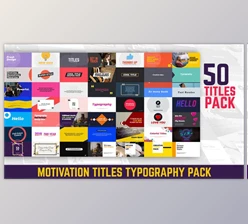 Download Motivation Titles Typography Pack (Videohive 23768979) - AE Project