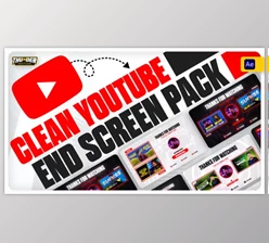 Download Clean YouTube End Screen Pack (Videohive 48761382) - AE Project