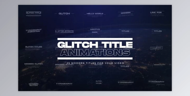 Download 25 Glitch Titles (Videohive 48021363) - AE Project