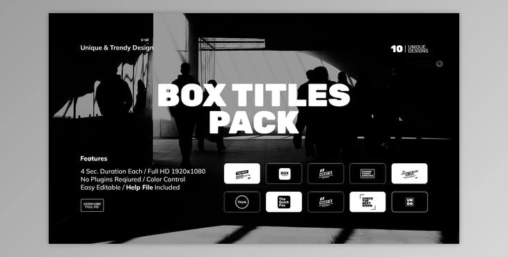 Download Box Titles Pack (Videohive 48024629) - AE Project