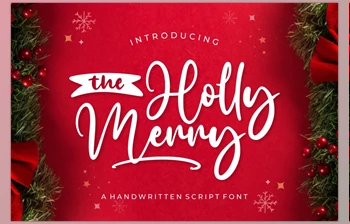 Download The Holly Merry <span class='badge badge-warning'>Script</span> Font