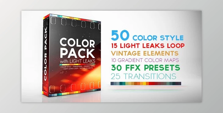 Download Color Pack with Light Leaks (Videohive 12251466) - AE Project