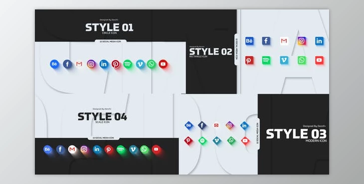 Download Social Media Icon Pack (Videohive 48857550) - AE Project