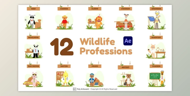 Download Wildlife Professions For After Effects (Videohive 47741604) - AE Project