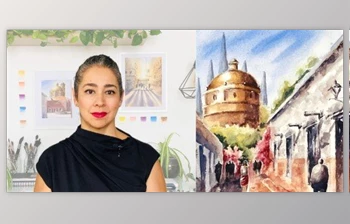 Download Perspective Fundamentals for Watercolor Cityscapes: Understanding Single-<span class='badge badge-warning'>Point</span> Perspective
