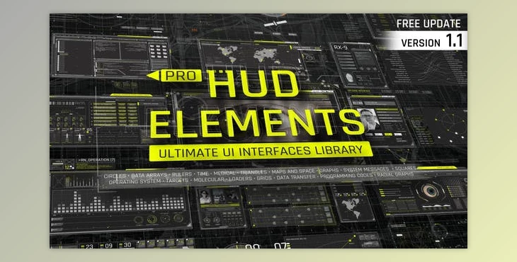 Download Pro HUD Elements Pack (Videohive 35846046) - AE Project