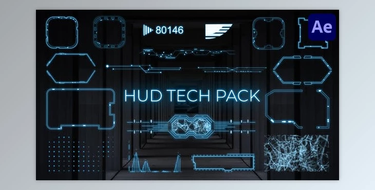 Download HUD Tech Pack for After Effects (Videohive 48974764) - AE Project