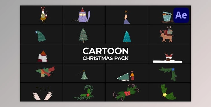 Download Cartoon Christmas Animations for After Effects (Videohive 48947564) - AE Project