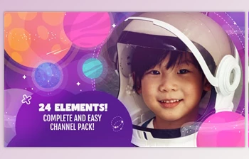 Download <span class='badge badge-warning'>Kids</span> Tv Streaming And Youtube Channel Pack Space Themed (Videohive 49000302) - AE Project