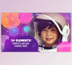 Download Kids Tv Streaming And Youtube Channel Pack Space Themed (Videohive 49000302) - AE Project