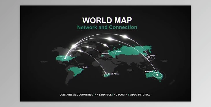 Download World Map – Network V2 (Videohive 49007566) - AE Project