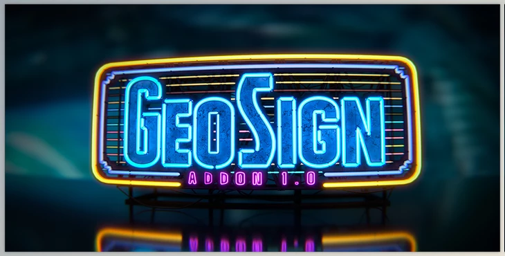 Download Blender – Geo Sign (Sign Generator Addon) V1.0