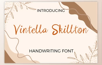 Download Vintella Skillton - Handwritten <span class='badge badge-warning'>Font</span>