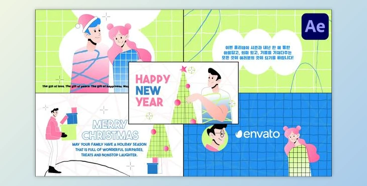 Download Christmas Typography Slides for After Effects (Videohive 49224345) - AE Project
