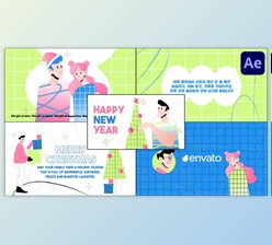 Download Christmas Typography Slides for After Effects (Videohive 49224345) - AE Project