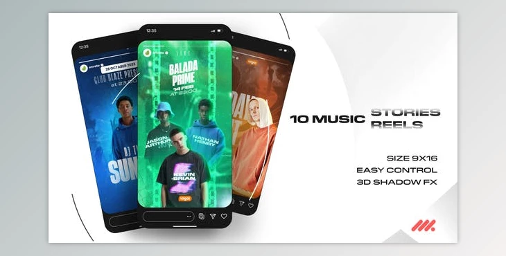 Download 10 Music Stories (Videohive 49216250) - AE Project