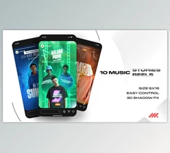 Download 10 Music Stories (Videohive 49216250) - AE Project
