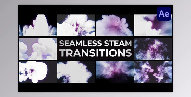Download Seamless Steam Transitions for After Effects (Videohive 49223931) - AE Project