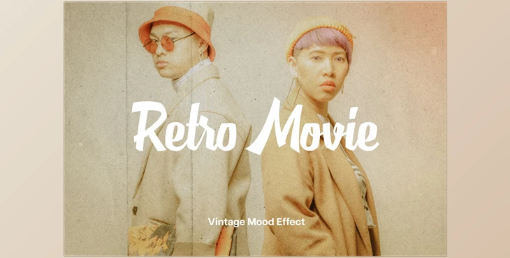 Download Retro Movie Overlay Photo Effect
