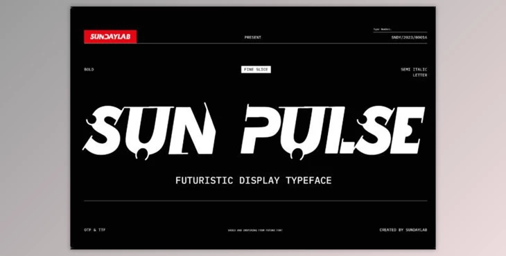 Download Sunpulse Futuristic Typeface Font