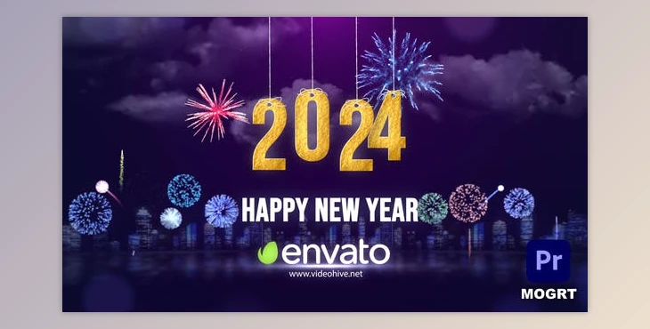 Download Happy New Year Wishes 2024 MOGRT (Videohive 49425107)