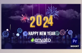 Download Happy New Year Wishes <span class='badge badge-warning'>2024</span> MOGRT (Videohive 49425107)