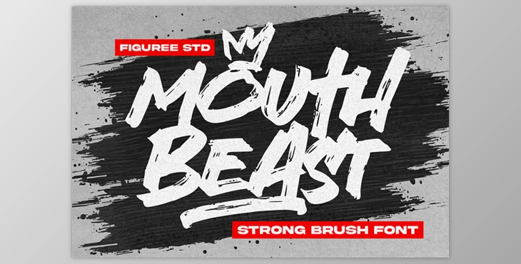 Download Mouth Beast - Strong Brush Font