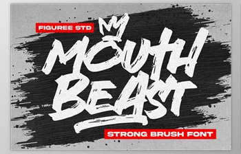 Download Mouth Beast - Strong Brush <span class='badge badge-warning'>Font</span>