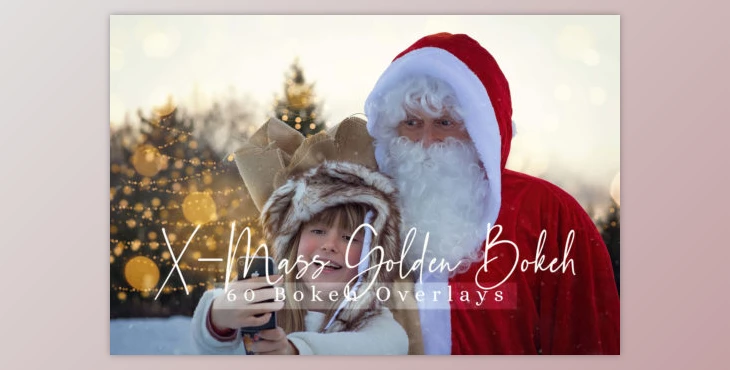 Download 60 X-Mass Golden Bokeh Lights Overlays