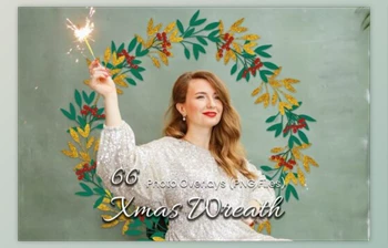 Download 66 Xmas Wreath <span class='badge badge-warning'>Photoshop</span> <span class='badge badge-warning'>Overlays</span>