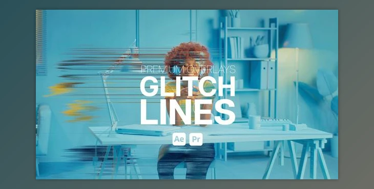 Download Premium Overlays Glitch Lines (Videohive 49482413) - AE Project