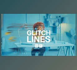 Download Premium Overlays Glitch Lines (Videohive 49482413) - AE Project