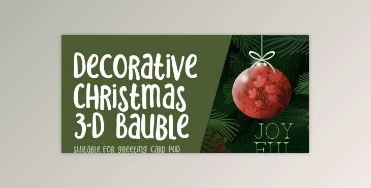 Download 3D Christmas Bauble in Procreate with 10 Brushes, Metallic Overlay and Color Palettes