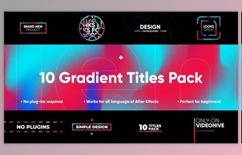 Download 10 Gradient Titles <span class='badge badge-warning'>Pack</span> | After Effects (<span class='badge badge-warning'>Videohive</span> 49401956) - AE Project