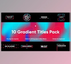 Download 10 Gradient Titles Pack | After Effects (Videohive 49401956) - AE Project
