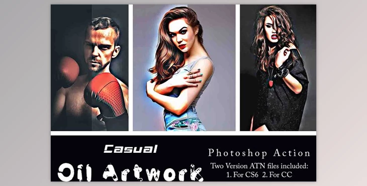 Download Casual Oil Artwork Photoshop Action 91678107