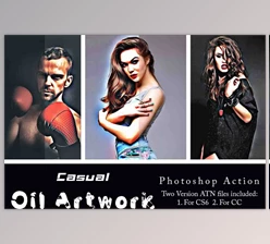 Download Casual Oil Artwork Photoshop Action 91678107