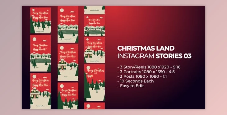 Download Christmas Land Instagram Stories 03 (Videohive 49483957) - AE Project
