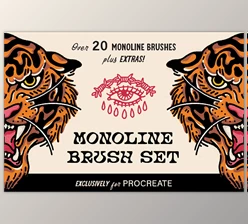 Download Monoline Brush Set for Procreate