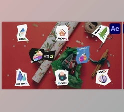 Download Christmas Sticker Titles for After Effects (Videohive 49457809) - AE Project