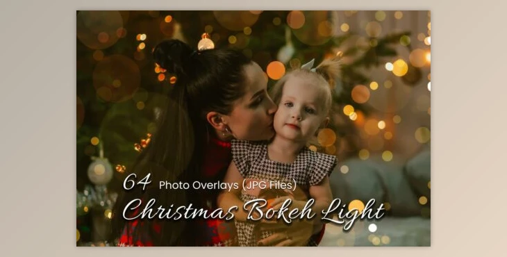 Download 64 Christmas Bokeh Light Photo Overlays